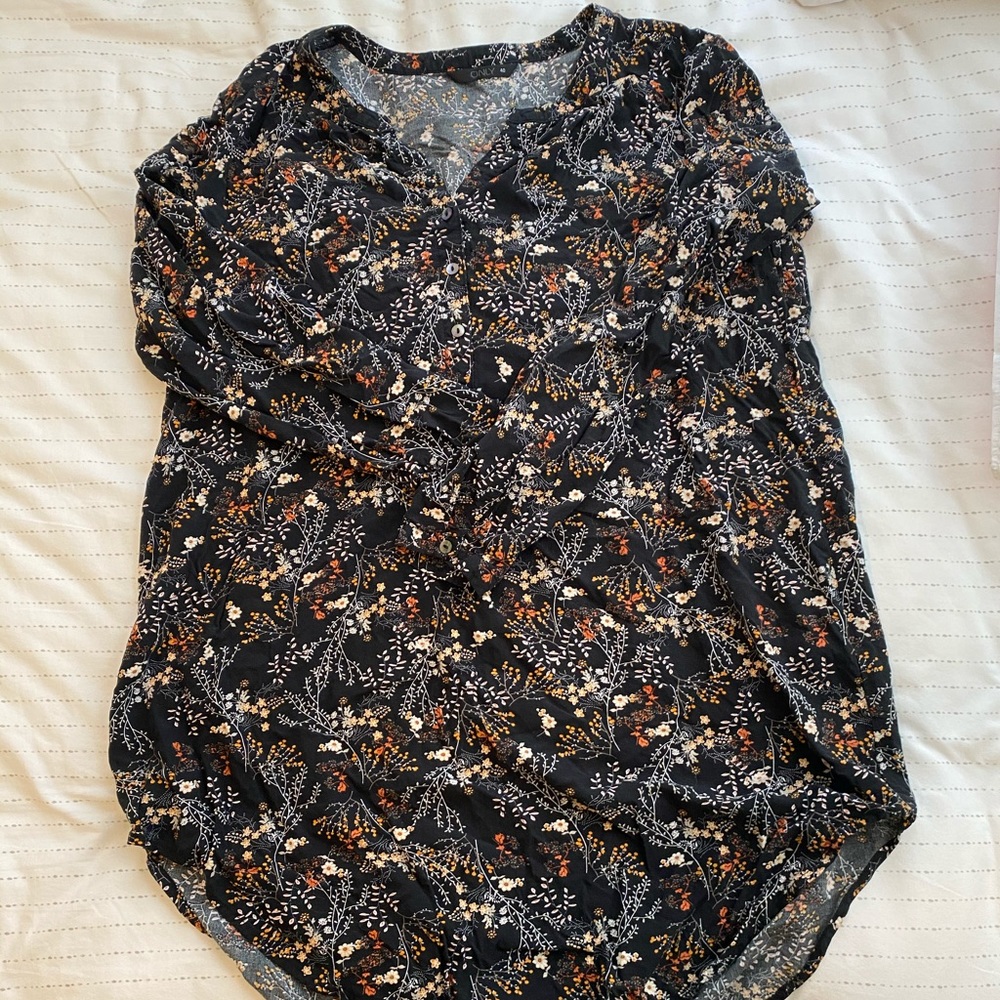 Floral shirt dress